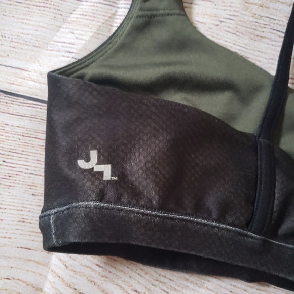 ❤️JOY LAB black green strappy sports bra S - Picture 3 of 5